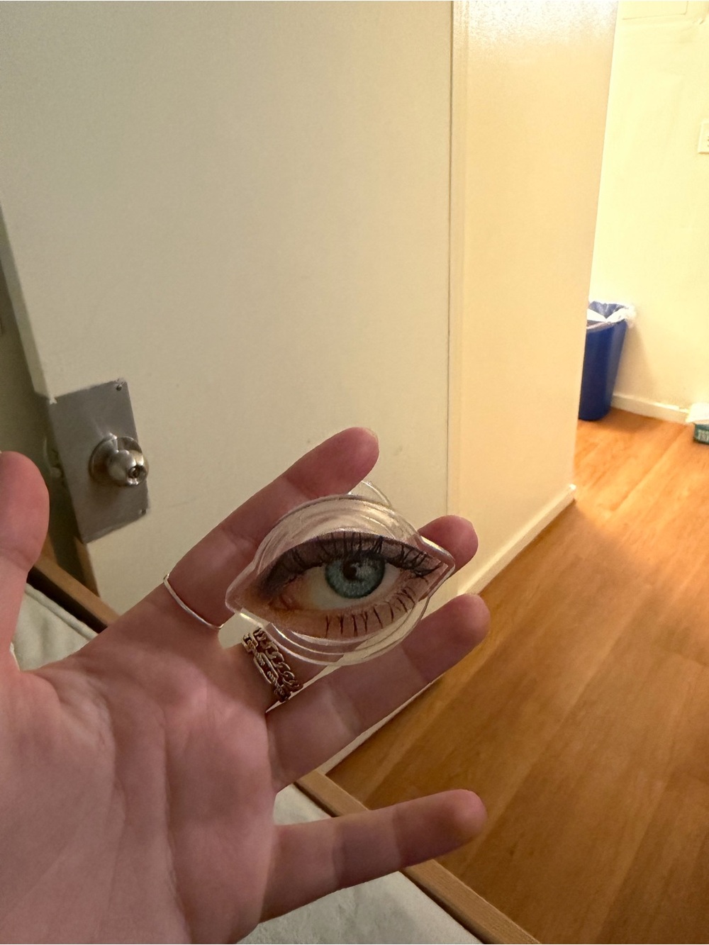 Clear Popsocket with cool Eye design